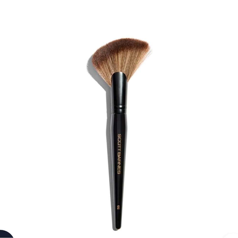 Black Fan Brush for Makeup Application